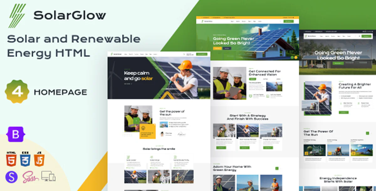 Solarglow – Solar Power & Renewable Energy Solutions Template