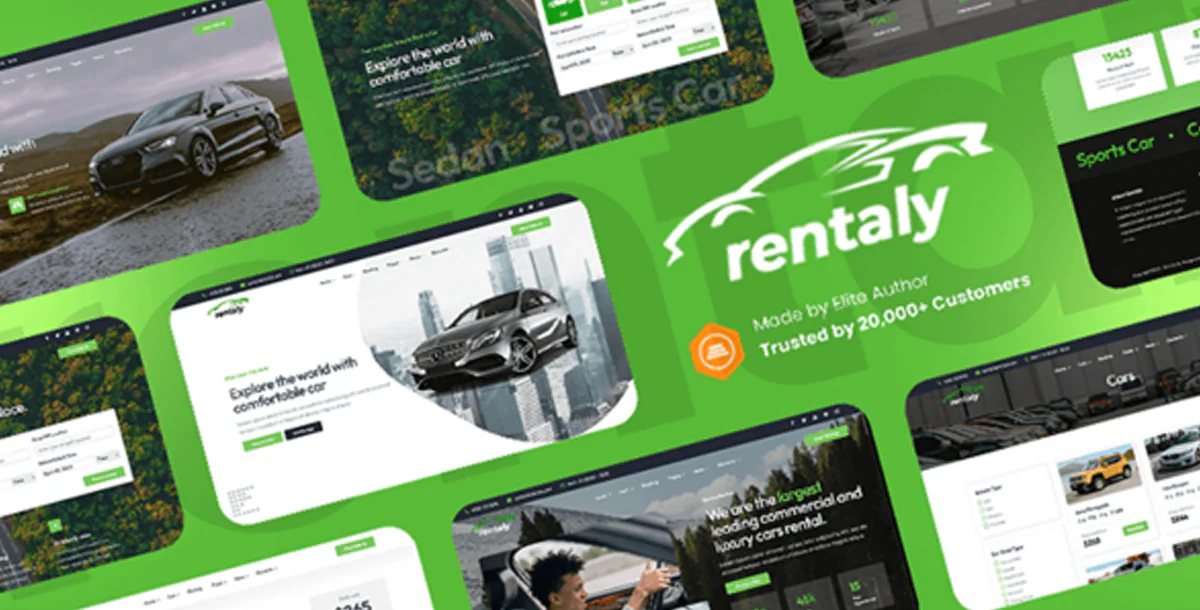 Rentaly - The Perfect Car Rental Website with RTL Support