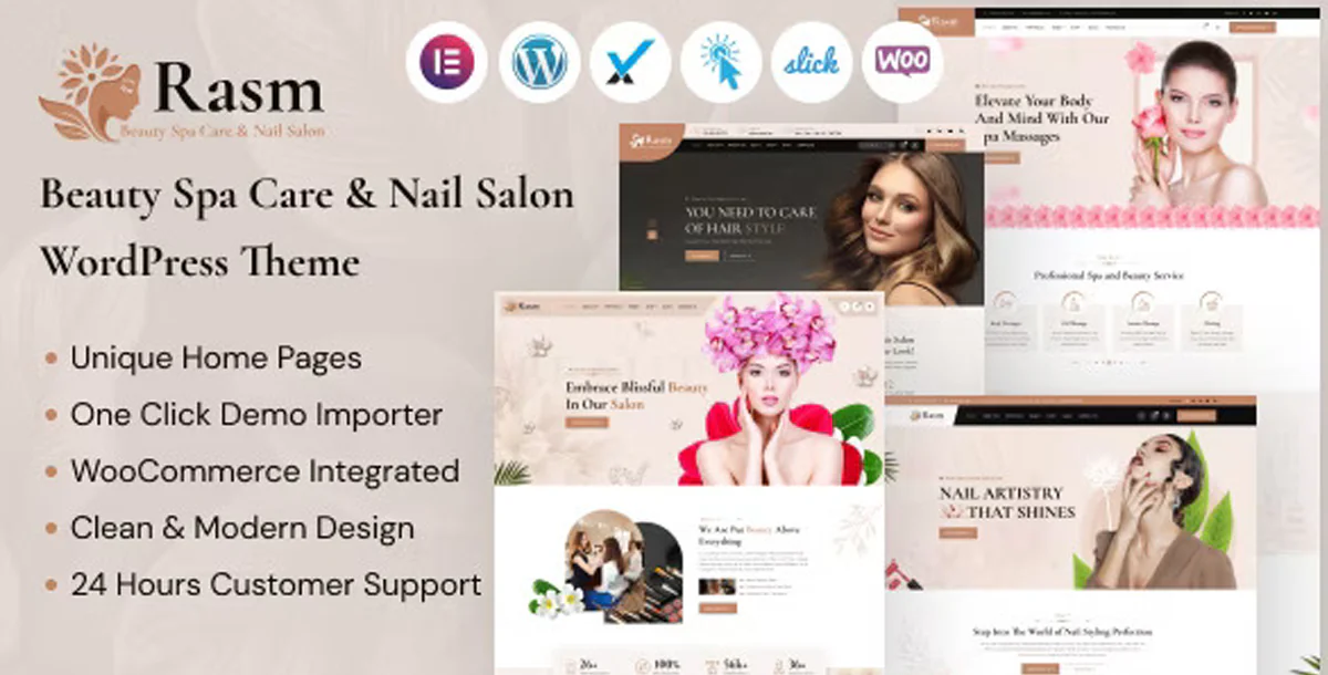 Rasm – Stylish WordPress Theme for Beauty Spa & Nail Salons