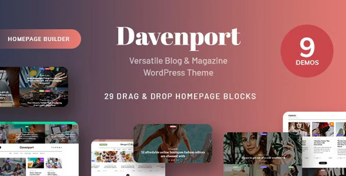 Davenport - Simple and Stylish WordPress Theme for Blogs and Magazines