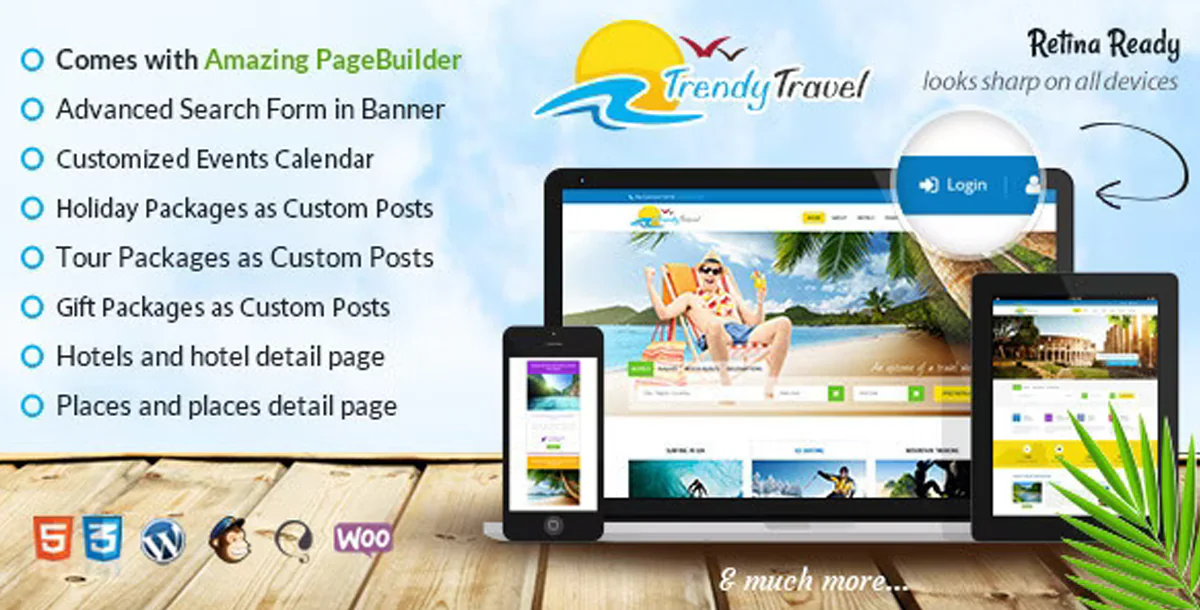 Trendy Travel - Easy Travel WordPress Theme for Agencies & Blogs