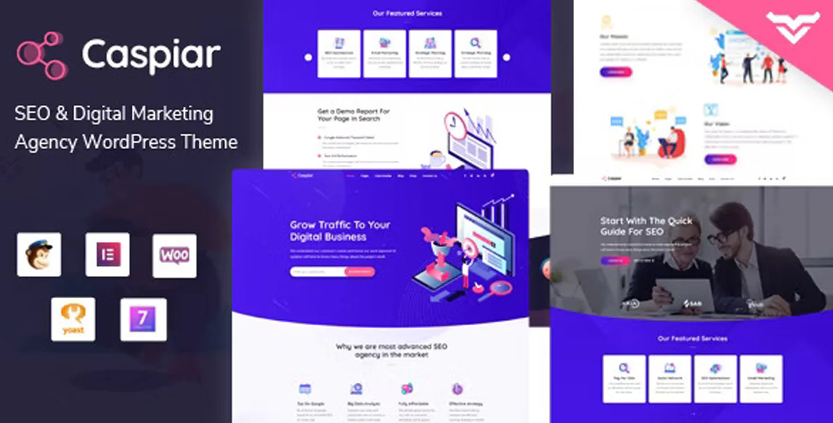 Caspiar – Innovative Digital Marketing & Creative Agency WordPress Theme