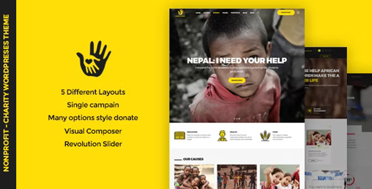 CharityHeart - Caring WordPress Theme for Nonprofits & Giving